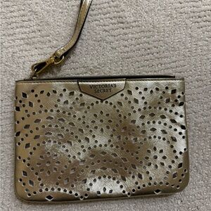 Victoria Secret Gold Laser Cut Clutch